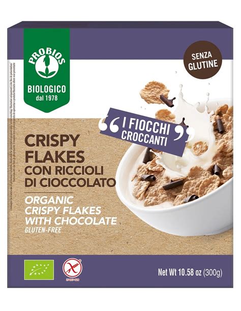 Cereali Crispy Flakes Con Riccioli Di Cioccolato Senza Glutine