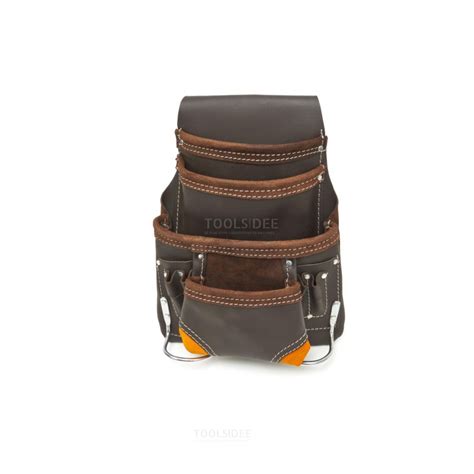 HBM Professional Leder Werkzeugtasche mit 10 Fächern toolsidee de