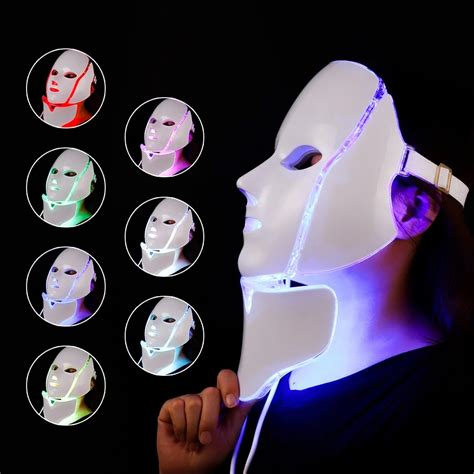 Gesicht Neck Farben Licht Led Gesichts Maske Mit Hals Haut Verj Ngung