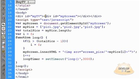 Javascript Tv Screen Slideshow Timed Image Rotation Script Html Css