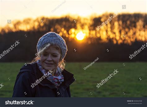 Beautiful Mature Woman Out Walking Countryside Stock Photo Shutterstock