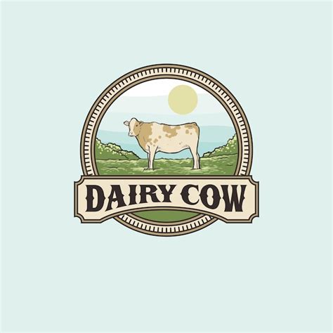 Premium Vector | Cattle farm logo design template vector image dairy ...