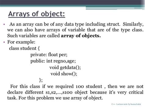 Classes And Objects In C