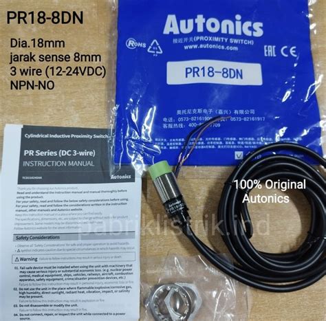 Jual Proximity Sensor PR18 8DN 08DN Dia 18mm Autonics Original Di Lapak