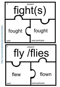 Verb Tense Puzzles For Eal Esl Ell Eld Efl By Ealee Tpt