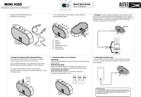 Altec Lansing Bluetooth Speaker Manual