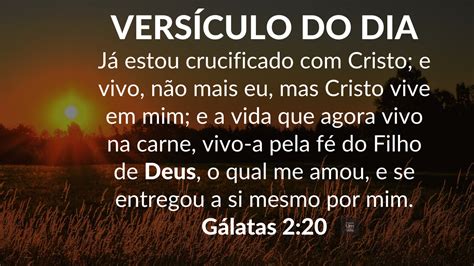 Não Vivo Mais Eu Mas Cristo Vive Em Mim Versículo