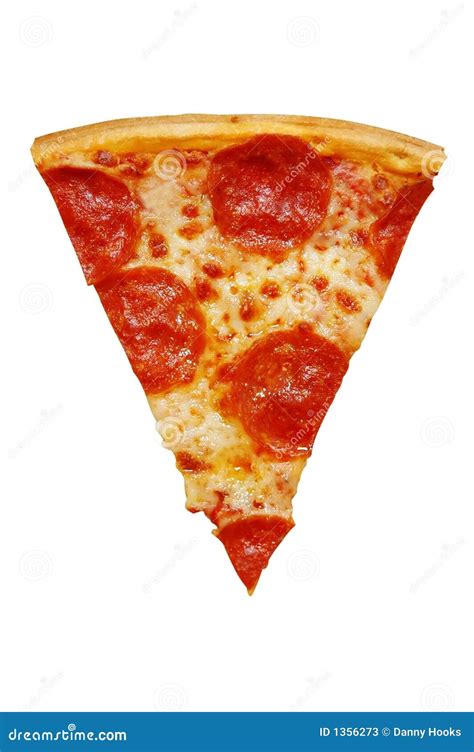 Slice Of Pepperoni Pizza Stock Image Image Of Flat Meal 1356273