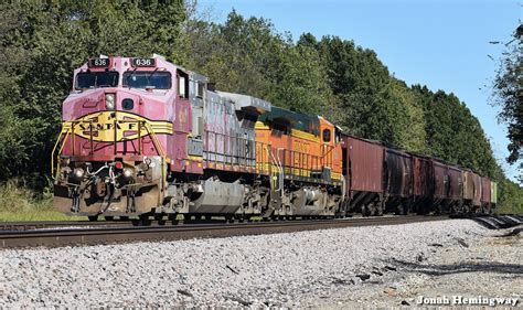 Bnsf 636 North The Bnsf M Spmspm Departing Elwood Mo White River