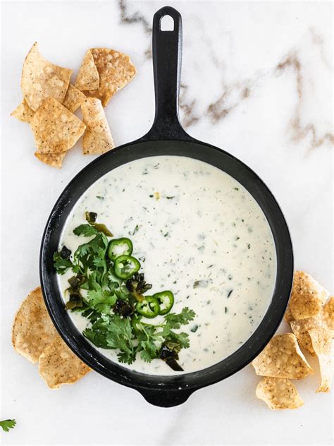 Roasted Poblano Skillet Queso Blanco Lively Table