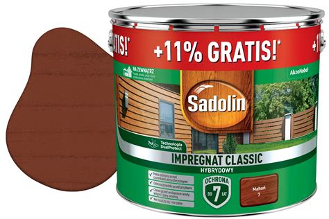 Sadolin Wydajny Impregnat Do Drewna Classic Maho L L Gratis