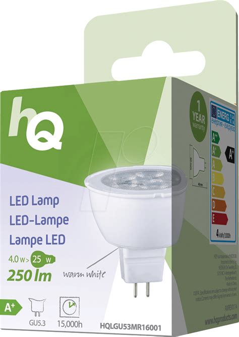 Hq Lgu53mr16001 Led Lampe Gu5 3 3 1 W 230 Lm 2700 K Bei Reichelt