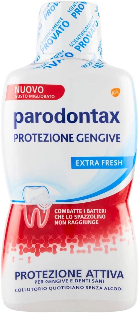 PARODONTAX Collutorio Senza Alcool Extra Fresh 500 Ml Amazon It