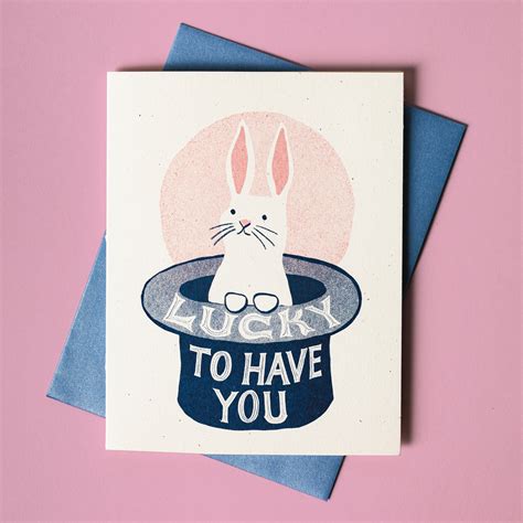 Lucky To Have You Risograph Greeting Card Bromstad Printing Co