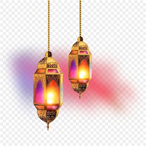 Ramadan Lantern Clipart Transparent Background Colorful D Ramadan