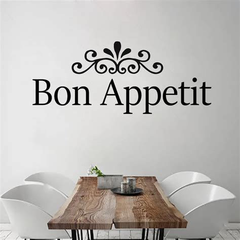 Wall Posters Bon Appetit Wall Stickers For Kitchen Restaurant