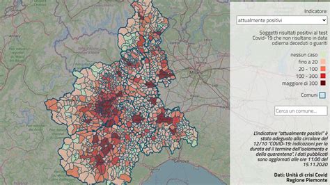 Covid 19 La Mappa Del Numero Di Positivi In Piemonte I Dati Di