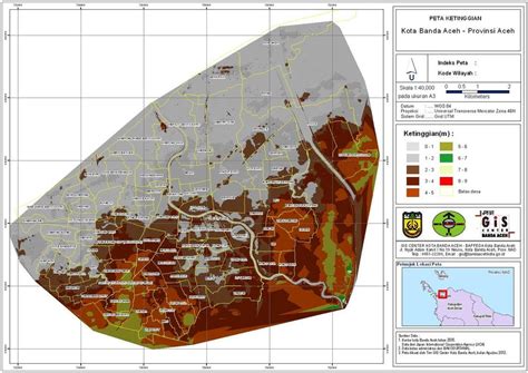 Peta Ketinggian Kota Banda Aceh Katalog Peta Banda Aceh