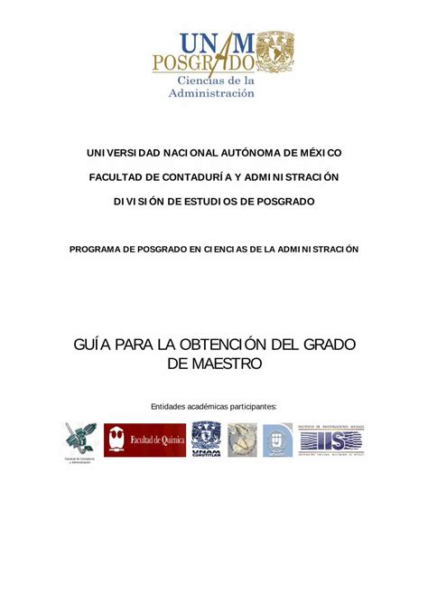 Pdf Gu A Para La Obtenci N Del Grado De Maestrodione Cuaed Unam Mx