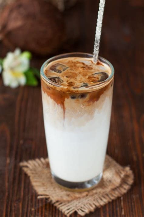 Iced Coffee Coconut Milk Stock Photos Free Royalty Free Stock