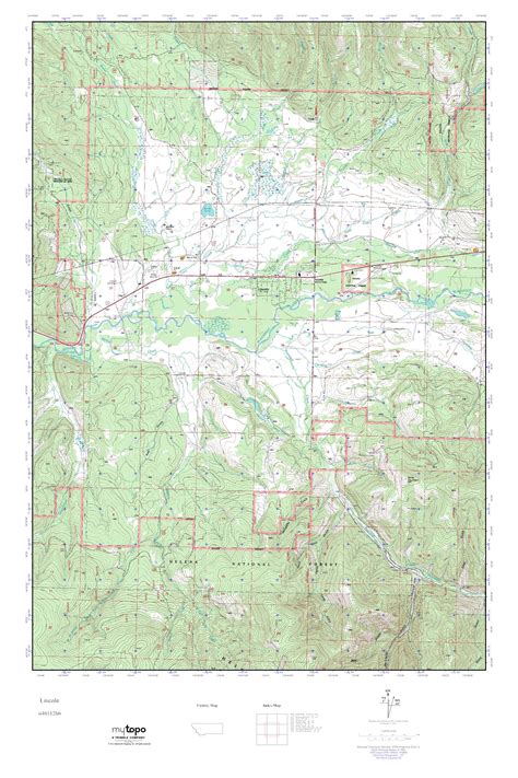 Mytopo Lincoln Montana Usgs Quad Topo Map