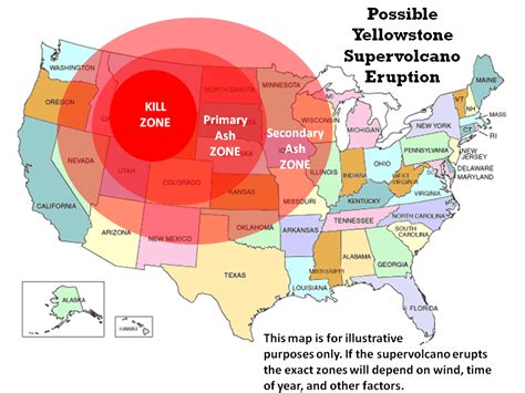 Possible Yellowstone Supervolcano Eruption : r/MapPorn