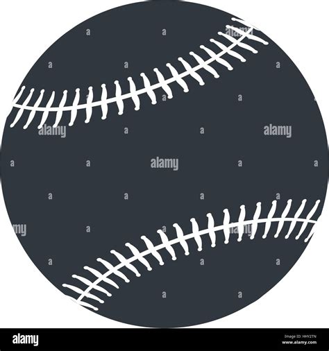 Silueta De B Isbol Bola Deporte Icono Americano Imagen Vector De Stock