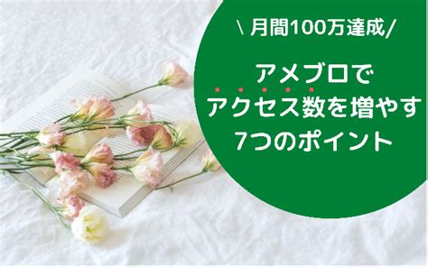 【月間100万pv達成】アメブロのアクセス数を増加させる7つの戦略｜よくばりママlife