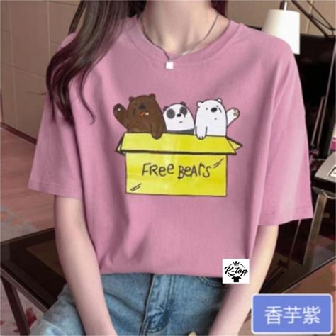 We Bare Bear Cartoon Character T Shirt Lazada Ph