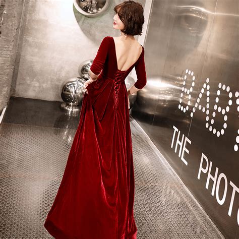 Burgundy Velvet Long Prom Dress Burgundy Evening Dress · Dress Idea