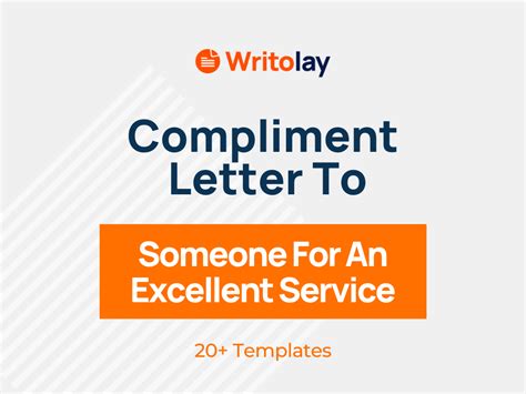 Sample Letter To Compliment Someone For An Excellent Service Writolay