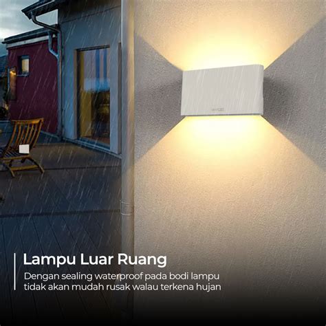 Taffled Lampu Dinding Hias Outdoor Led Waterproof Warm White W D