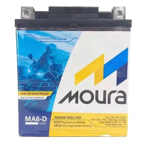 Bateria Moto Moura Ah Amperes Twister Cb Fazer Shopee Brasil