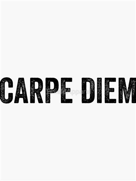 Carpe Diem Art Motivation Mantra Yoga Sticker For Sale By