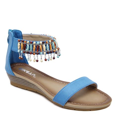 Take A Look At This Blue Bead Accent Double Strap Sandal Today Strap