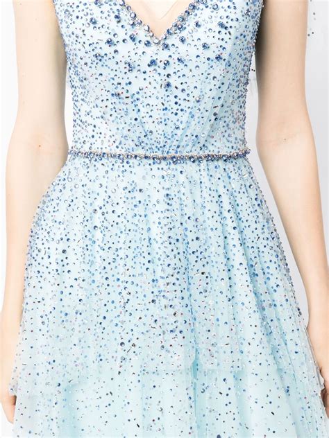 Jenny Packham Sequin Embellished Tulle Gown Farfetch