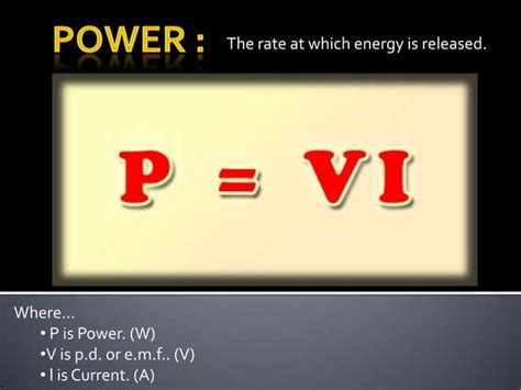 Electricity Formula Ppt