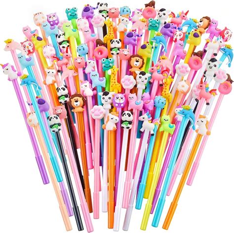 KAHEIGN 80 Pièces Stylos à Encre Gel de Dessin Animé Styles Assortis