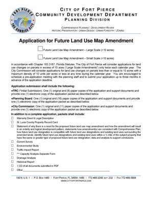 Fillable Online Application For Future Land Use Map Amendment City Of