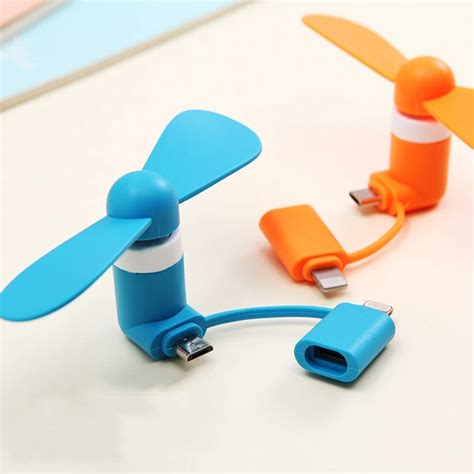 Micro Usb 8 Pin 2 In 1 Mini Usb Fans Phone Hand Fan For Samsung Xiaomi