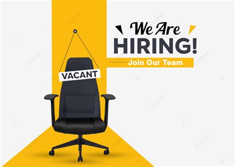 We Are Hiring Vacant With Chair Vector Job Recruitment We Are Hiring Png And Vector With