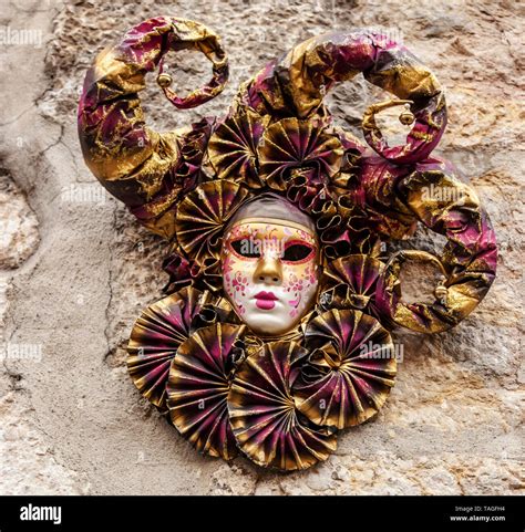 Image Of A Traditional Mask Used In Annecy France During A Venetian