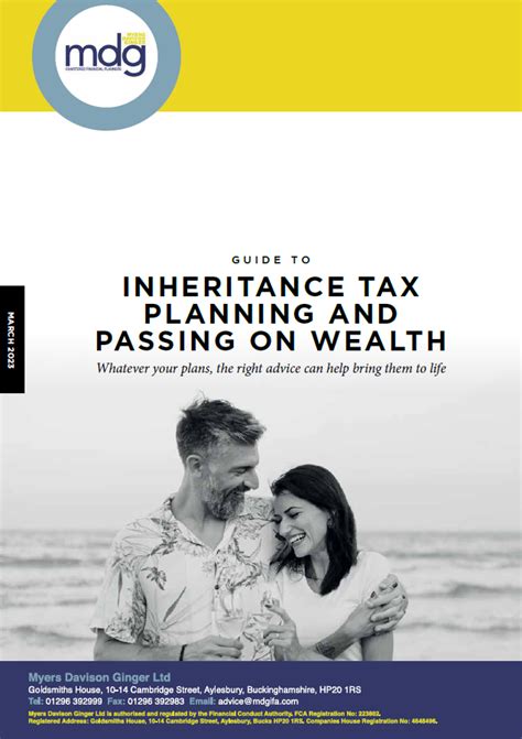 Guide To Inheritance Tax Planning March 2023 Myers Davison Ginger