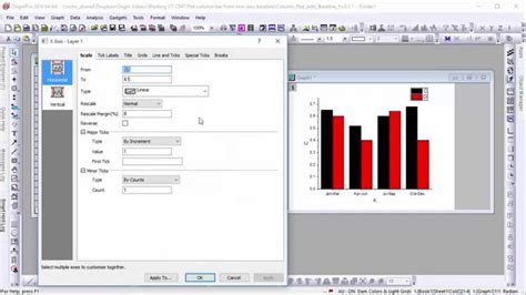 Plotting Column Bar Graphs With Non Zero Baselines In Origin 2016 VT