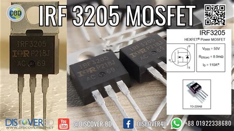 Irf3205 Mosfet Transistor Youtube