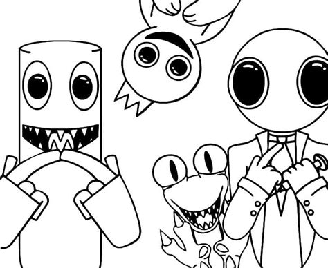 Desenhos De Azul De Rainbow Friends Para Colorir E Imprimir