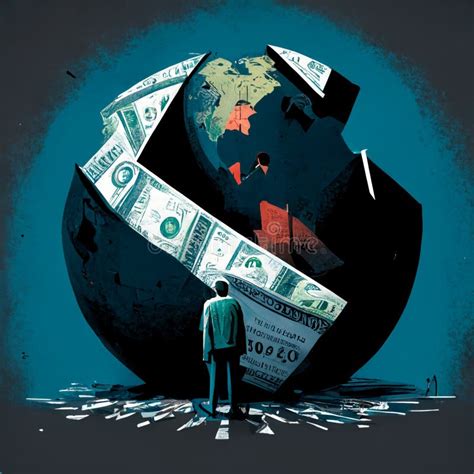 Ai Generated Image World Economic Crisis Concept Stock Illustration