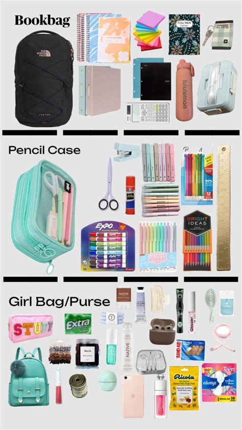 Middle School Essentials School Backpack Essentials Outfits For