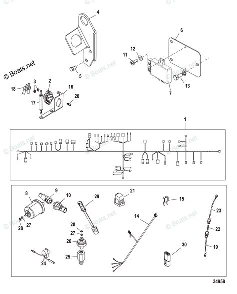 Mercruiser Sterndrive Gas Engines Oem Parts Diagram For Electrical Components