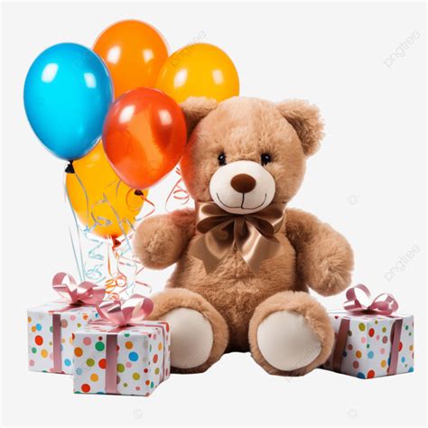 Imagen De Osos De Peluche Lindo Oso Con Globos PNG Dibujos Foto De